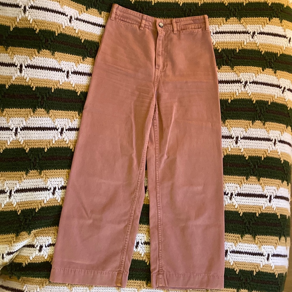High waisted Free People wide leg pants!